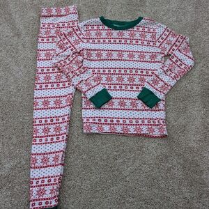 Festive Red and Green Holiday Kids Pajamas